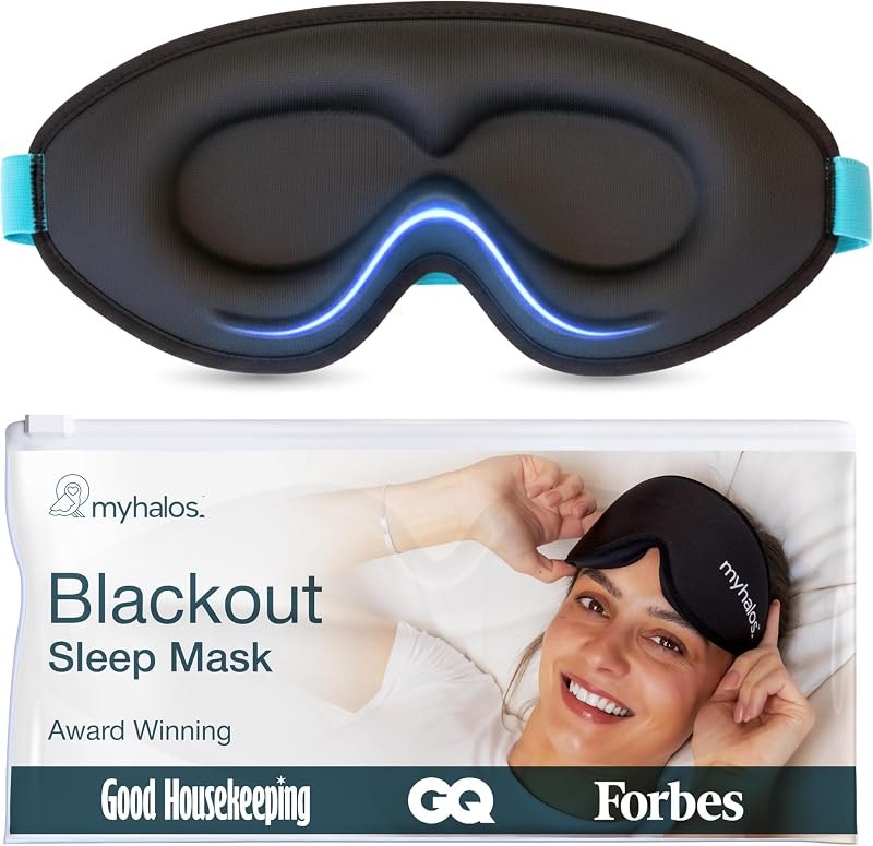 MyHalos® Sleep Mask for Men and Women, 3D Blackout Eye Masks for Sleep — eye mask for best packing cubes under 40