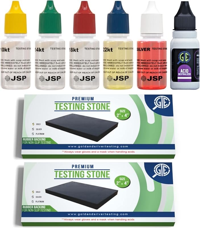Gold Silver Jewelry Tester Appraisal Kit 10K 14K 18K 22K 24K Test Precious Metals 999 925 Scrap — best Comparisons for