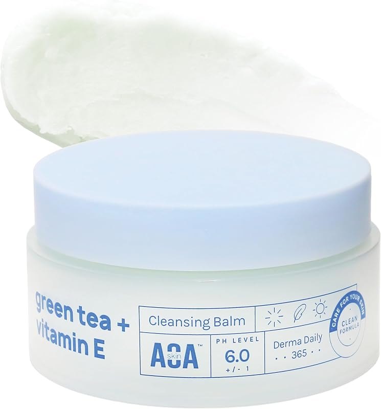 AOA STUDIO Green Tea & Vitamin E Cleansing Balm, Waterproof Makeup Remover, Oil Based Makeup Remover, K beauty Skin