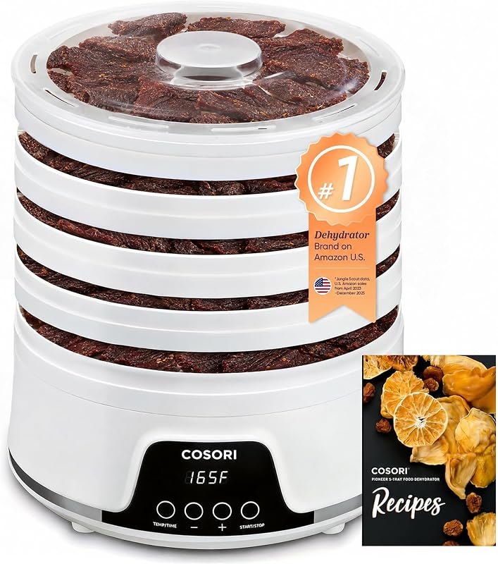 Cosori Food Dehydrator, 5 BPA-Free Trays, 165°F Temperature Control, 350W — food dehydrator pack for food dehydrator