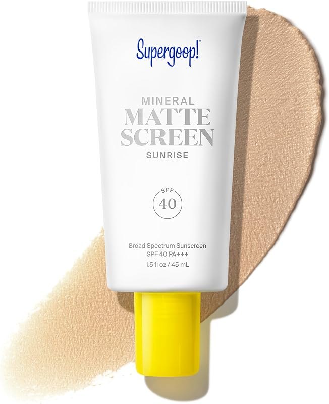 Supergoop! Mineral Mattescreen SPF 40 - Mineral, Oil-Free Broad Spectrum Sunscreen - Smooths Skin’s Appearance