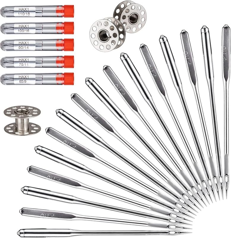 Sewing Machine Needles 50 PCS HAX1 Universal 5 Sizes Compatible with Singer