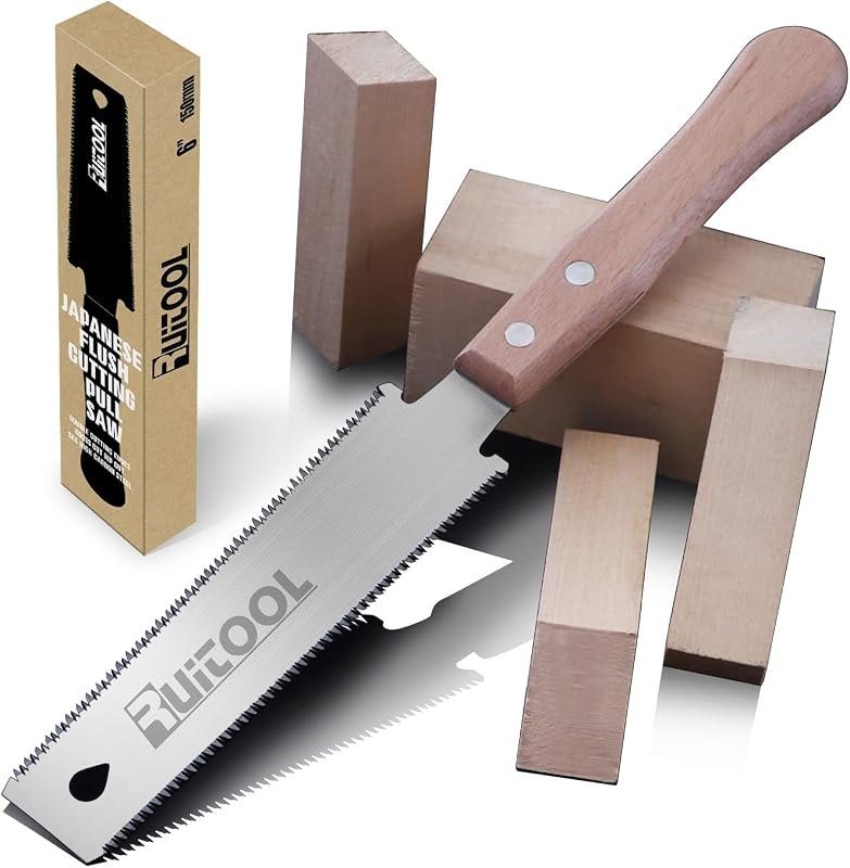 RUITOOL Japanese Hand Saw 6 Inch Double Edge Ryoba Pull Saw for Flush Cuts — best Woodworking for woodworking