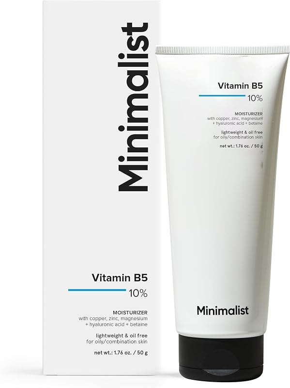 Minimalist Panthenol (Vitamin B5) 10% Face Moisturizer for Oily & Acne Prone Skin — non comedogenic moisturizer no