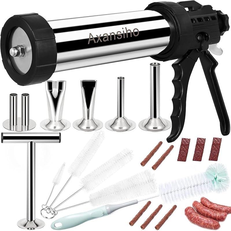 Large Capacity Jerky Gun Kits, Jerky Cannon, Stainless Steel Jerky Maker, Jerky Shooter, Meat Gun, Beef Deer Jerky
