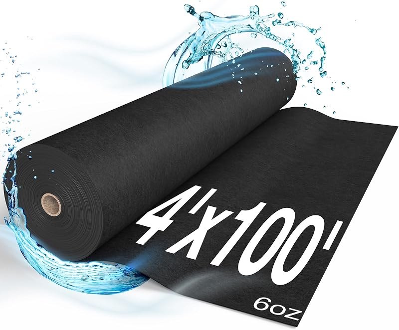 Non Woven Geotextile Fabric, 4ft x 100ft 6oz BE&ST for Landscape Projects, French Drains, Retaining Walls