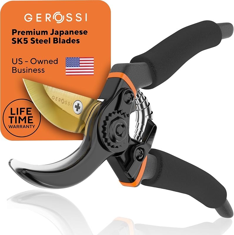 Premium Bypass Pruning Shears for Gardening, Heavy Duty Ultra Sharp Blade — bypass pruners for bypass pruners under 30
