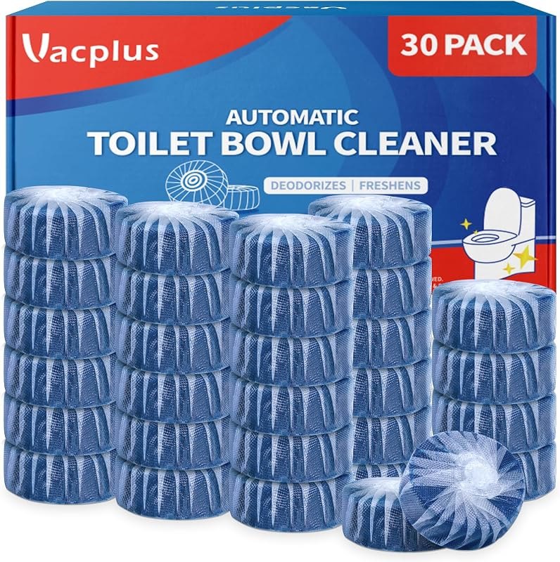 Vacplus Toilet Bowl Cleaner Tablets, 30 Pack, Auto Cleaning, Long-Lasting — Septic pack for septic