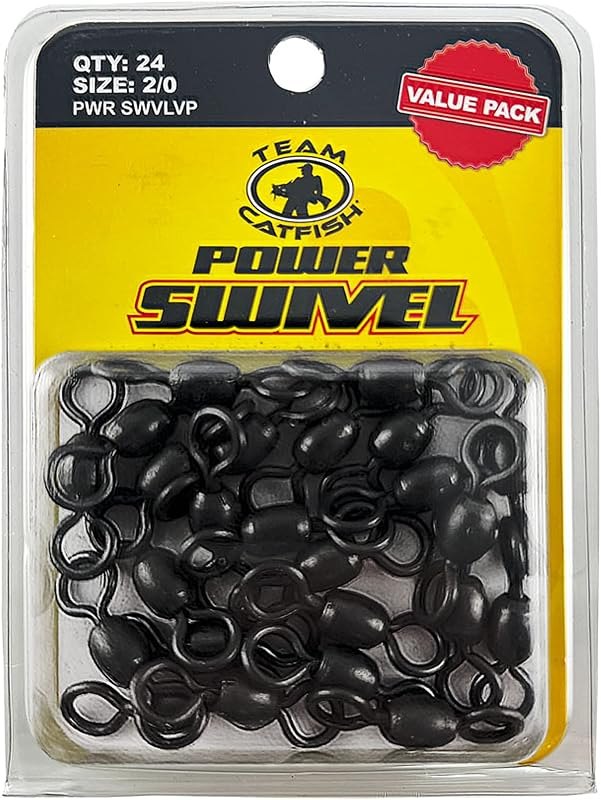 Team Catfish 2/0 Power Swivels for Catfish Rigs — fishing swivels heavy duty for fishing swivels durable heavy duty