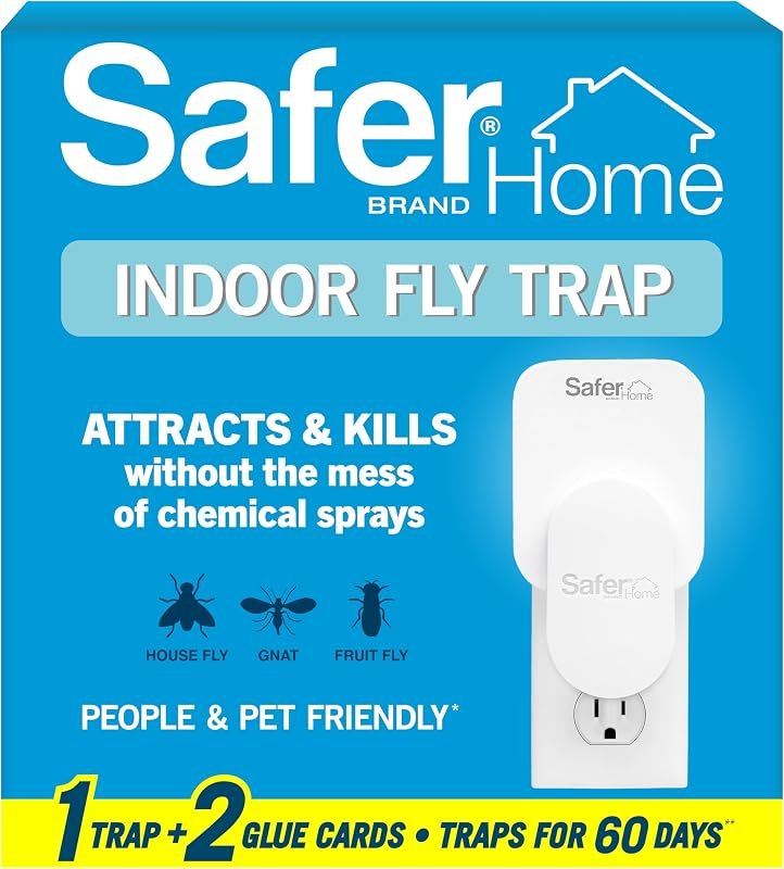 Safer Home Flying Insect Trap, Plug-In Fruit Fly Trap for Indoors, 1-Pack — gnat trap indoor for fruit fly trap under
