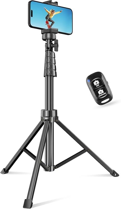 SENSYNE 62" Phone Tripod, Extendable Selfie Stick with Wireless Remote — selfie stick for best phone tripod best rated