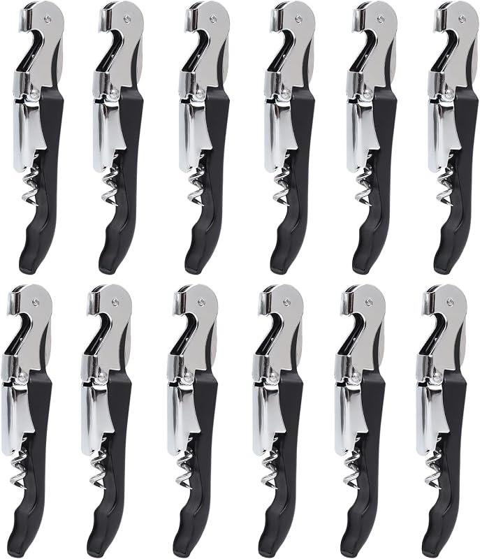 RECUTMS 12 Pack Wine Opener,Waiter Corkscrew Wine Key for Servers（Black） — waiters corkscrew amazon for waiters