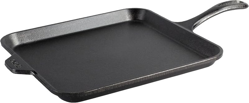 Lodge Pre-Seasoned Cast Iron Square Griddle, PFAS-Free, 11 Inches — griddle for best cast iron skillet travel compact