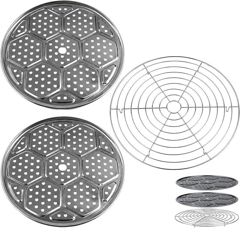 Supa Ant 10.8in Canning Rack for Pressure Canner (3pcs) - Stainless Steel, Stackable & Heavy-Duty Rack with Base -