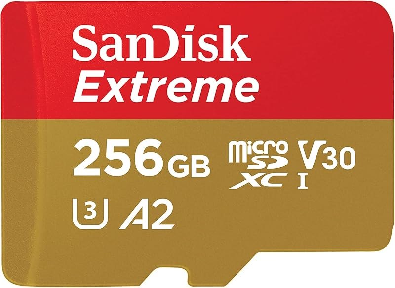 256GB Extreme microSD Card + Adapter, Up to 190MB/s Read Speeds — SanDisk Extreme for best microSD card best rated