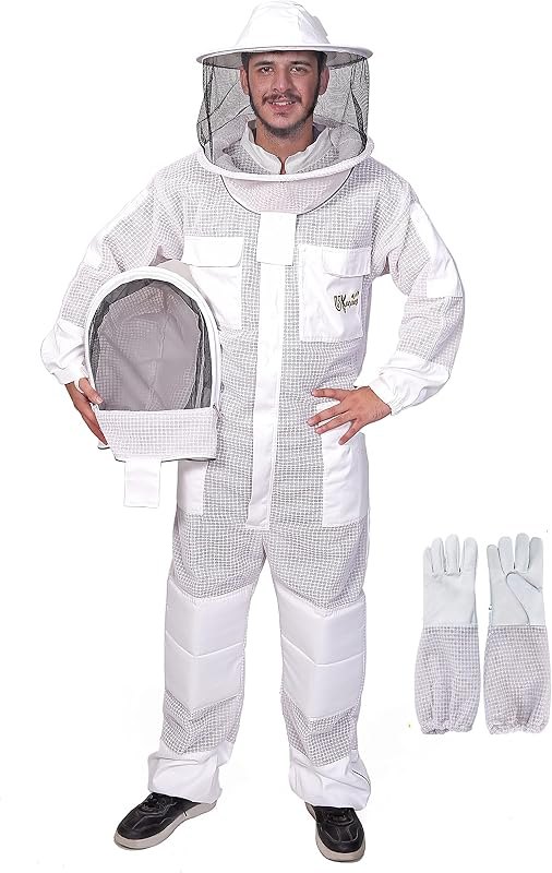 3-Layer Ultra Ventilated Sting Proof Bee Suit for Men & Women — bee suit with veil kit for bee suit with veil under 30