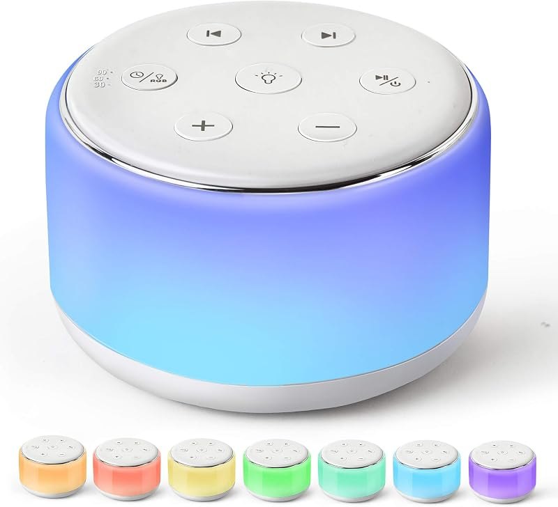 FamiSym Rechargeable White Noise Sound Machine Baby with Night Light — white noise for best baby monitor under 40