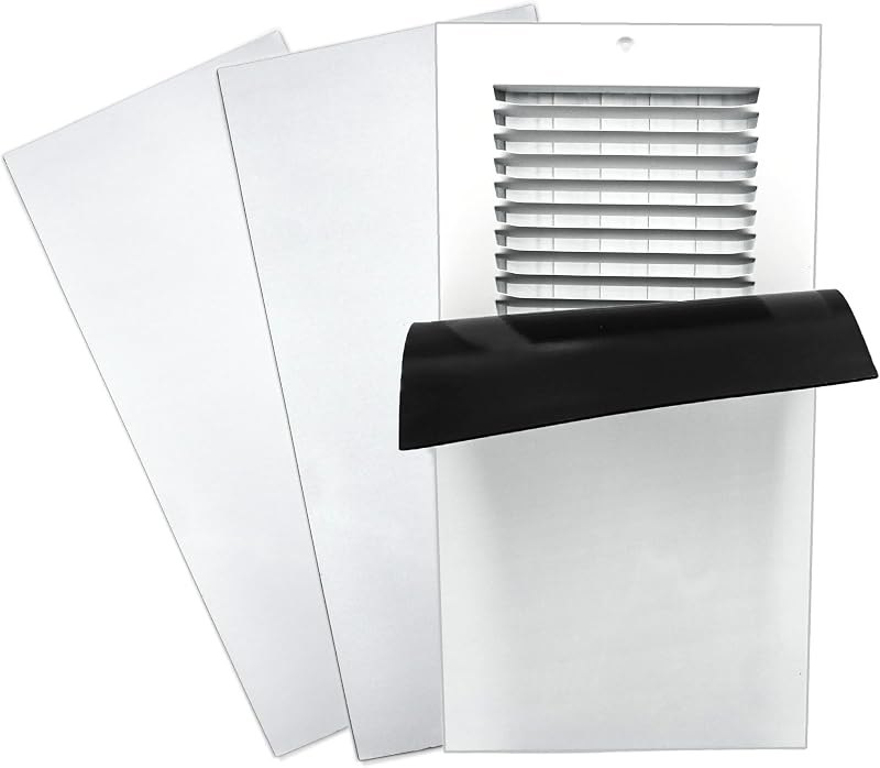 MODERN WAVE - Extra Thick Magnetic Air Vent Covers for Ceiling/Wall/Floor 3-Pack (7.75" x 11.5") — magnetic vent cover