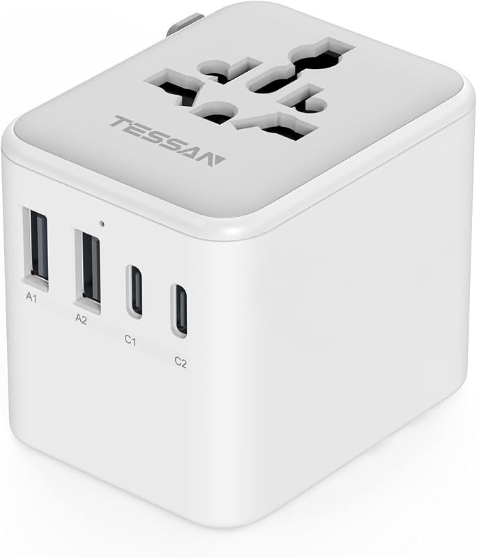 TESSAN Universal Travel Adapter, International Power Adapter — adapter for best packing cubes under 40