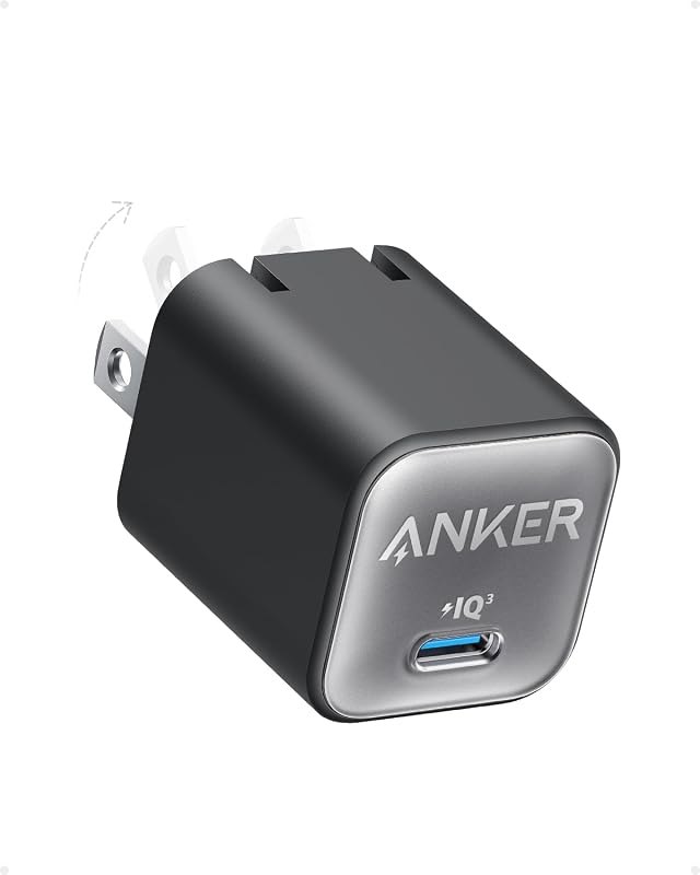 Anker Nano Phone Charger, 30W Portble and Foldable USB C GaN Charger — charger for best OnePlus 13 accessories