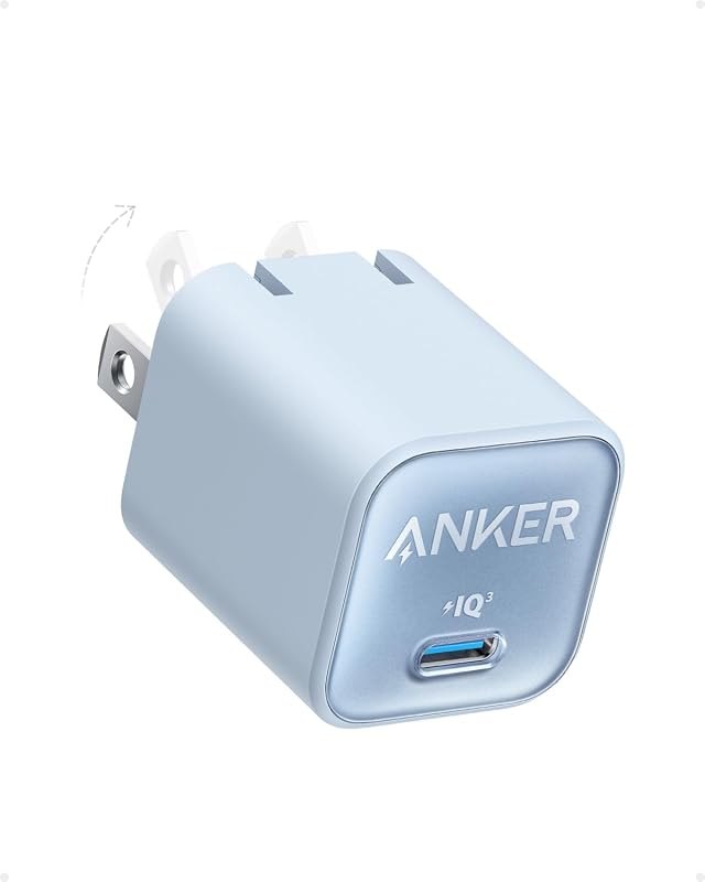 Anker Nano Phone Charger, 30W Portble and Foldable USB C GaN Charger — compact for best GaN charger under 40