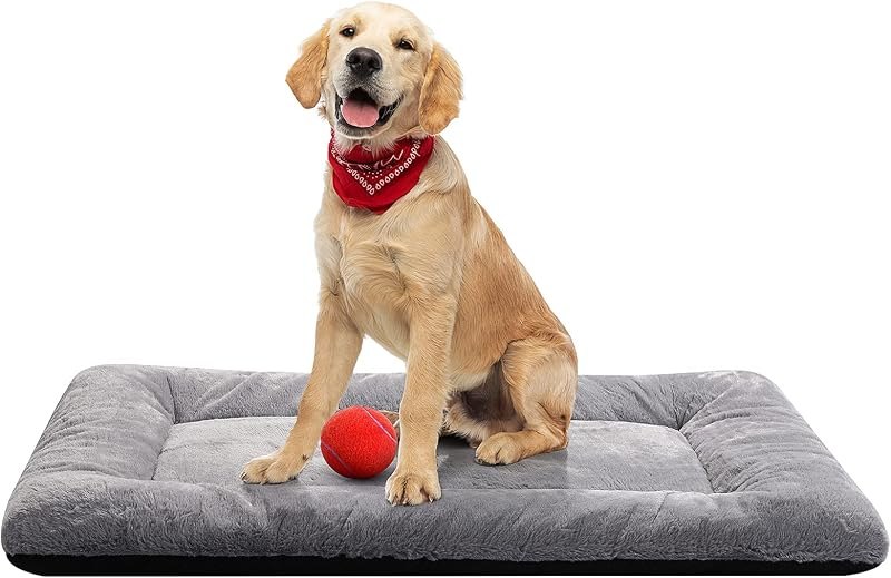 Dog Crate Pad Washable Dog Bed for Crate Medium Cozy Mat 36-Inch Gray — crate mat for best dog accessories under 40