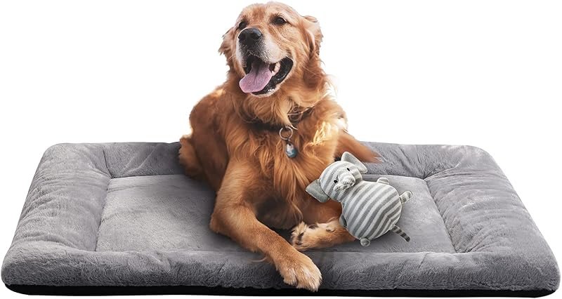 Dog Crate Pad Washable Dog Bed for Crate Large Cozy Mat 42-Inch Gray — crate mat for best dog accessories best rated