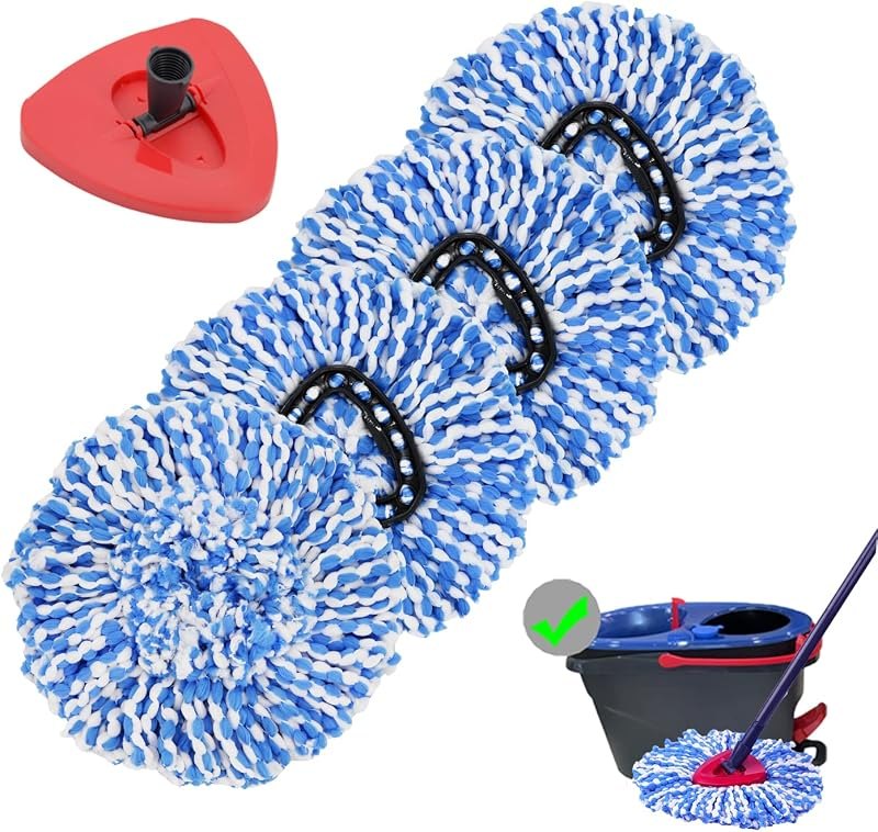 Spin Mop Replacement Heads Microfiber Replace Refills for 2‑Tank System — spin mop refill for spin mop refill under 30