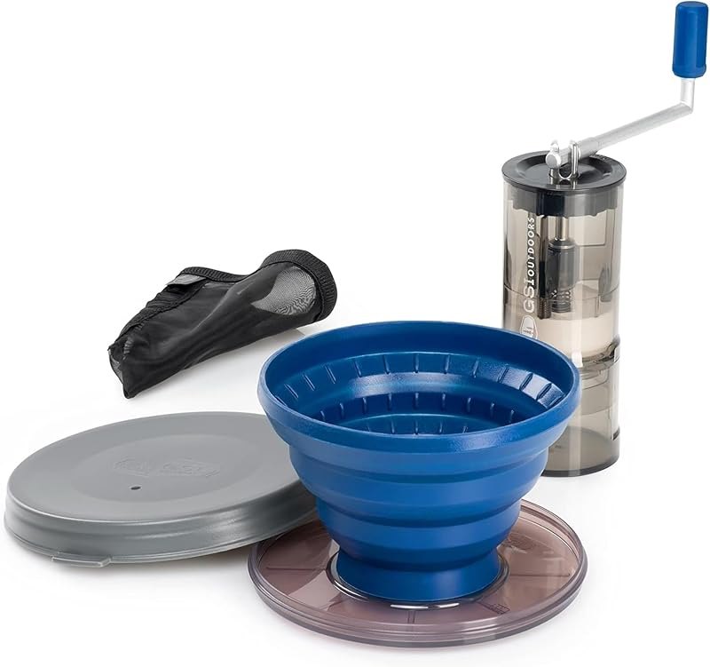 GSI Outdoors Gourmet Pour-Over Java Set I Travel Drip Coffee Set I Reusable Coffee Drip Filter & Collapsible Cone Fits