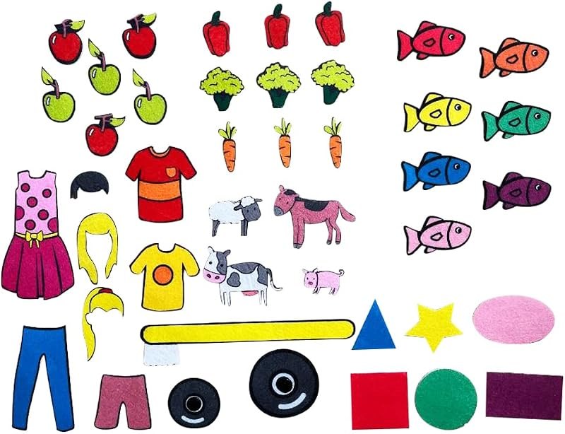 Ultimate Quiet Book Replacement Pieces Kit 43 Pieces Replacement Pieces for Quiet Book Busy Book — Books replacement