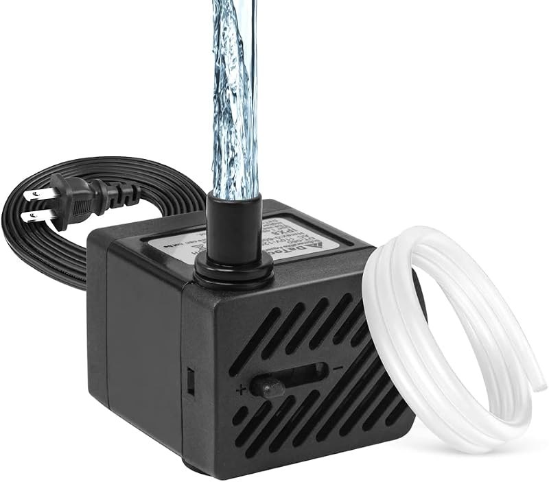 DaToo 50GPH 3W Small Submersible Water Pump Mini Fountain Pump Ultra Quiet For Aquarium Fish Tank Pond Statuary