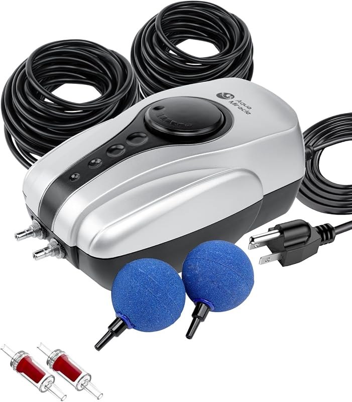 AquaMiracle All-in-One Koi Pond Aerator for Outdoor Ponds up to 1000 Gallons, Pond Air Pump Pond Aeration System with