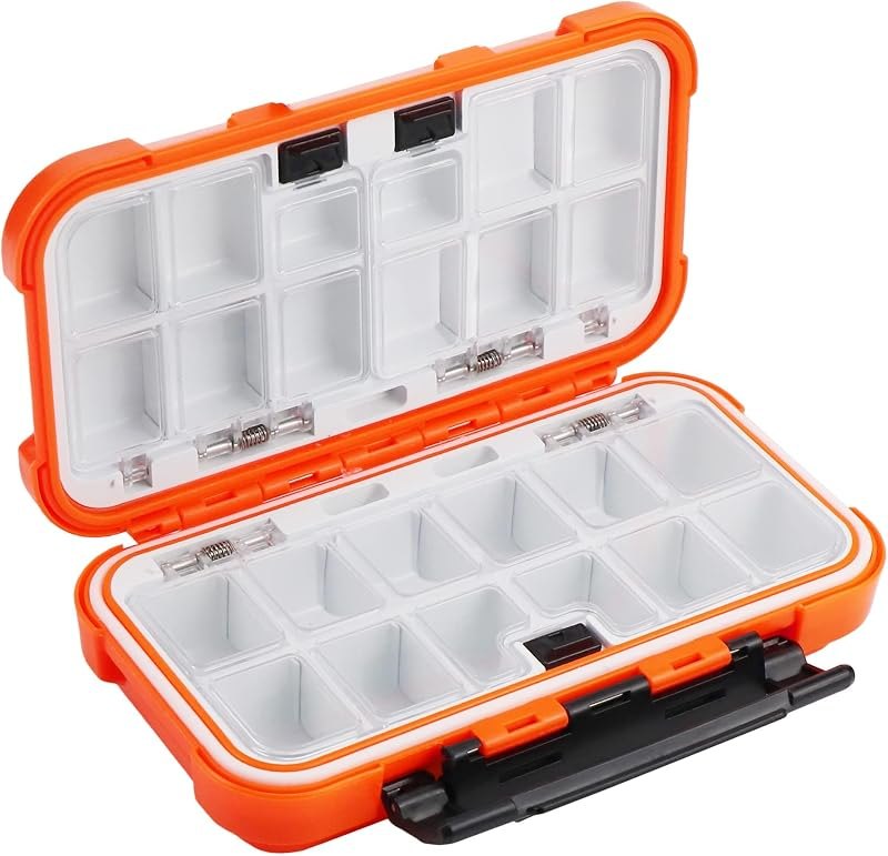 Hlotmeky Small Kayak Mini Tackle Box Waterproof Fishing Lure Box Terminal Storage Fishing Hook Organizer — tackle box