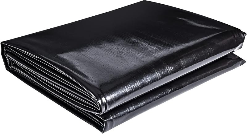 ToLanbbt Pond Liner 7 x 10 Ft, 20 Mil HDPE UV Resistant Preformed Pond Liner Easy Cutting, Underlayment for Fountain