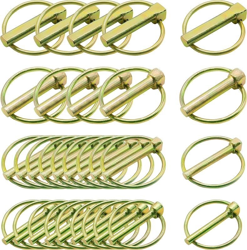 30 Pcs of Lynch Pin Assortment Kit, Tractors Pins and Clips, — linch-pin-tractor for tractor hitch pins