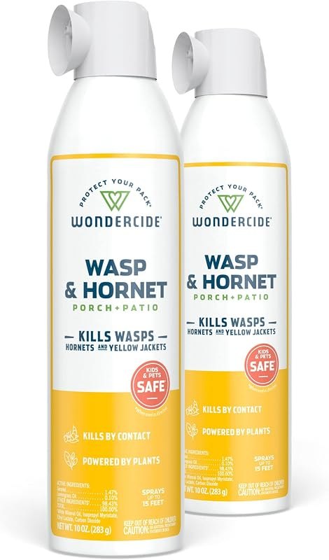 Wondercide - Wasp and Hornet Killer Aerosol Spray - 10 oz - 2 Pack — hornet spray for yellow jacket trap under 30 budget