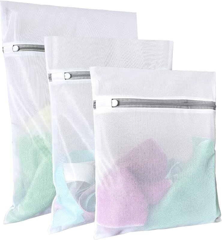 Lingerie Bags for Washing Delicates,Small Fine Mesh Laundry Bags,3Pcs(1 Large,1 Medium,1 Small) — mesh laundry bag