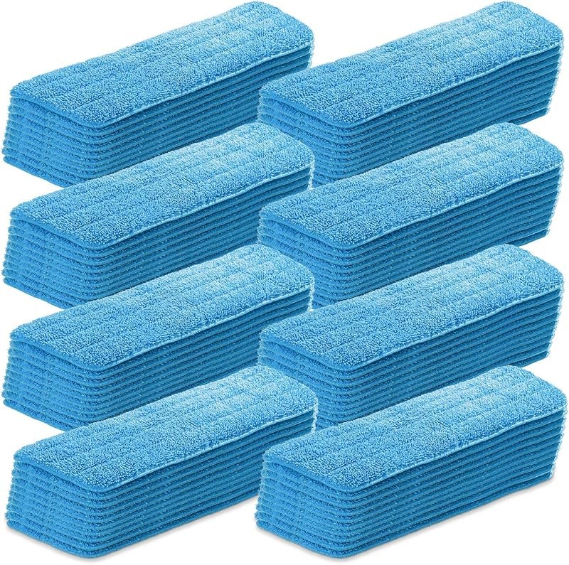 40 Pack Microfiber Mop Pads Machine Washable Flat Mop Head Replace — flat mop pads for spin mop refill