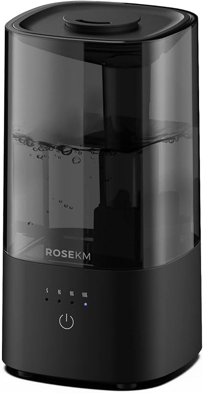 ROSEKM Humidifiers for Bedroom, 2.0L Cool Mist Humidifier for Home Plant and Baby Nursery, Quiet Ultrasonic Humidifier