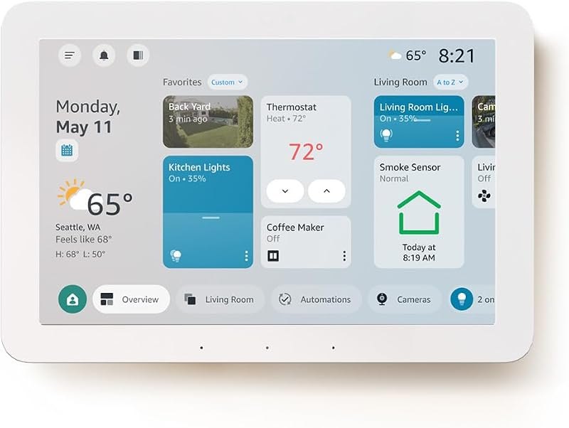 Amazon Echo Hub (newest model), 8", Redesigned with customizable control and Alexa+, Compatible with thousands of