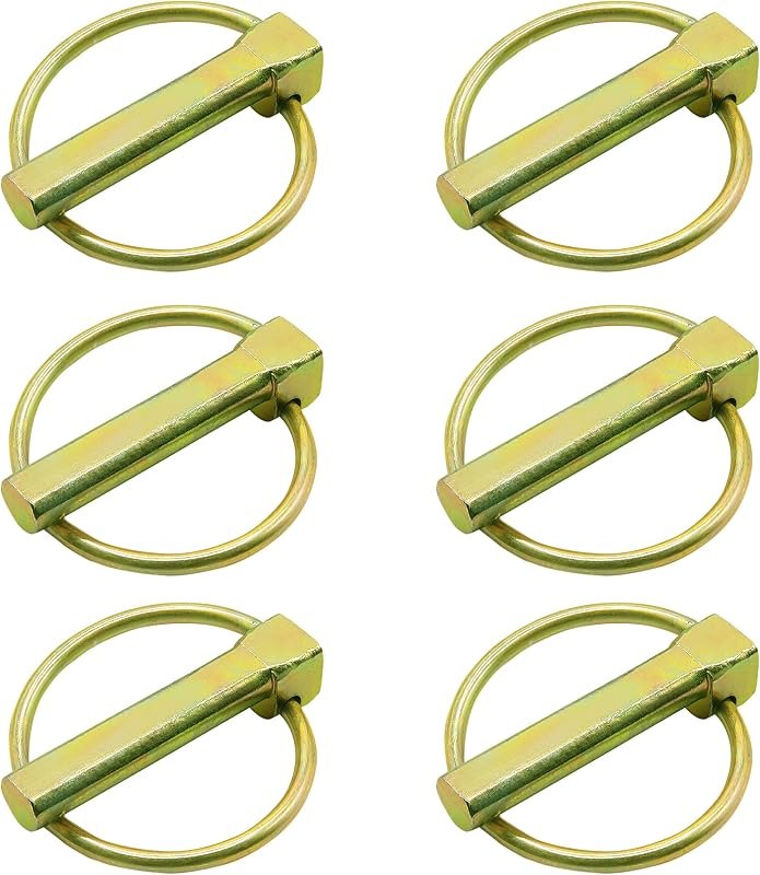 6 Pcs of Lynch Pin Assortment (7/16”x1-3/4”) — best-tractor-hitch-pins for tractor hitch pins compact small