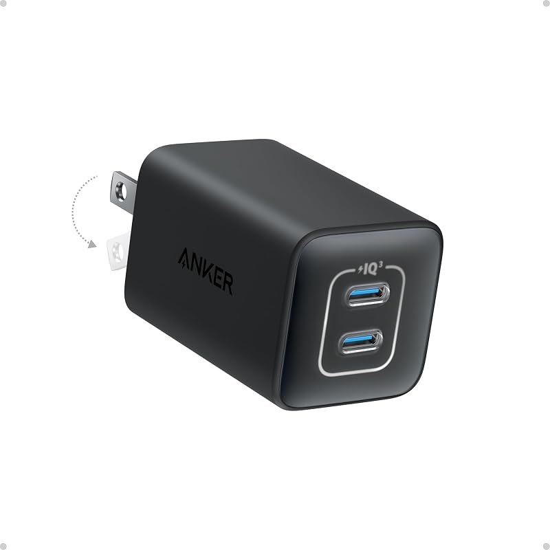 Anker Nano Phone Charger,47W Max 2-Port GaN Fast Charger USB C — multi-port for best GaN charger under 40