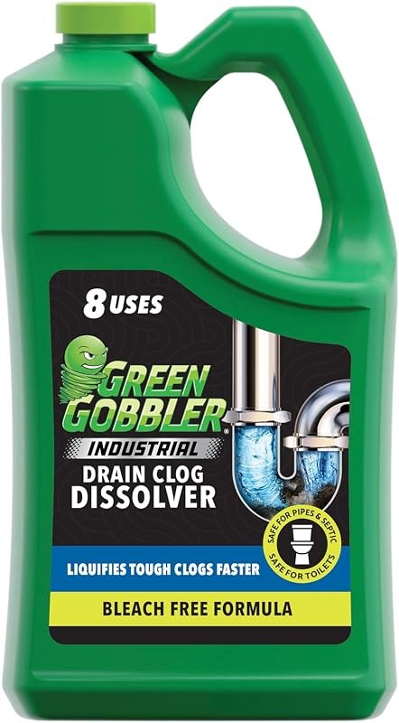 Green Gobbler Industrial Strength Grease and Hair Drain Clog Remover — septic safe drain for enzyme drain cleaner