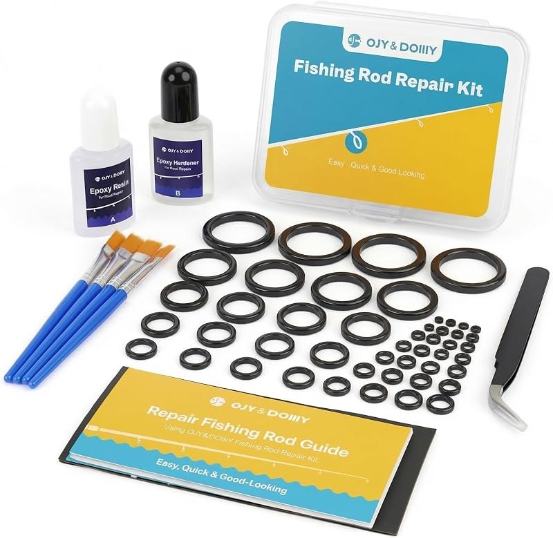 Fishing Rod Repair Kit,Fishing Pole Eyelet Ceramic Insert Eyes Repair with 52 Guide Rings and Supplies — Buying Guides