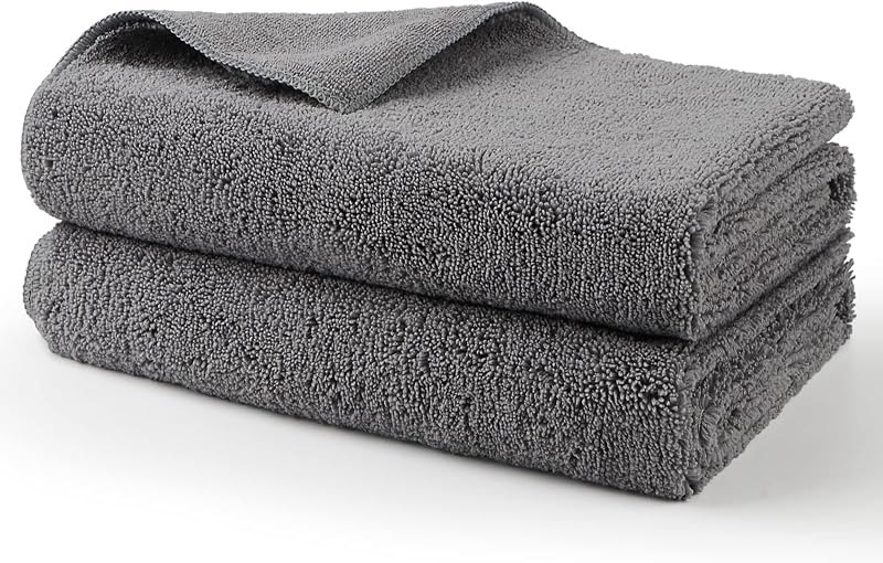 HOMEXCEL Professional Large Microfiber Car Drying Towels 2 Pack, Lint Free, Scratch Free, Highly Absorbent Drying