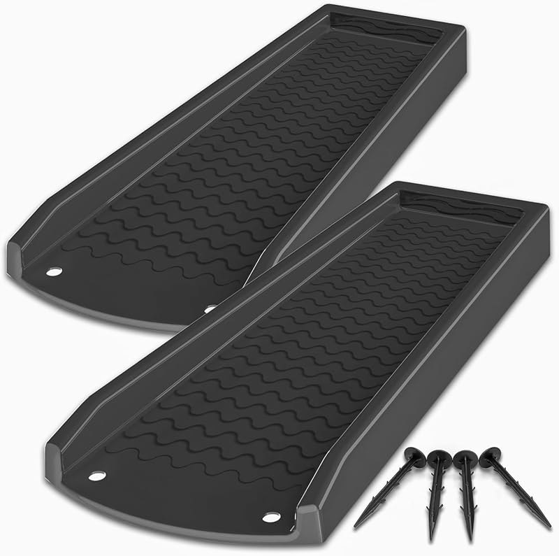 Naacoo 2 Pack Downspout Splash Block, 24" Rain Gutter Downspout Extensions — splash block for downspout extender