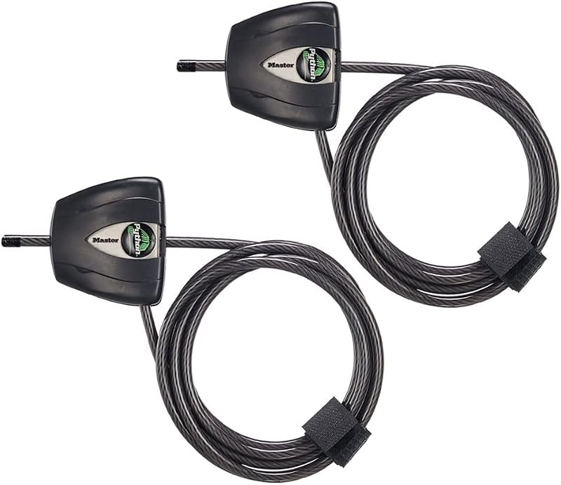 Master Lock Python Cable Lock Heavy Duty, Keyed, Anti-Theft 2-Pack, 8417TEC — python lock for trail camera no glow