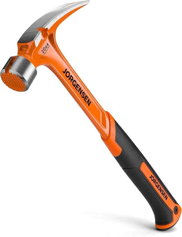 JORGENSEN 20 oz One-piece Forged Rip Claw Hammer with Magnetic Nail Holder — hammer for best home tool kit under 40