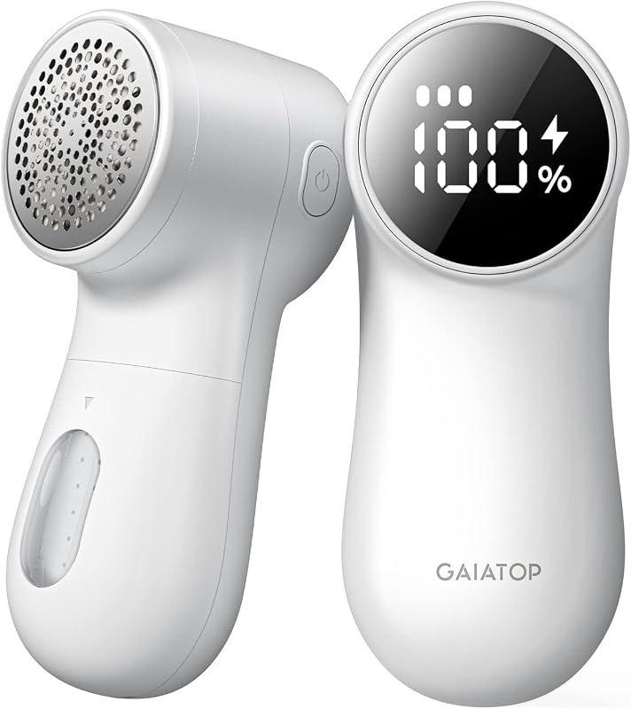 GAIATOP Fabric Shaver Rechargeable Lint Remover, 3 Speeds Sweater Defuzzer