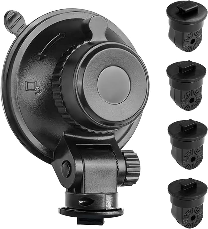 Sportway S504 Suction Cup Dash Cam Mount Holder (5th Gen) with 4pcs 360 Rotating Joints for Apeman Ssontong Biuone